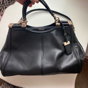 COACH Textured Leather Madison Caroline Purse